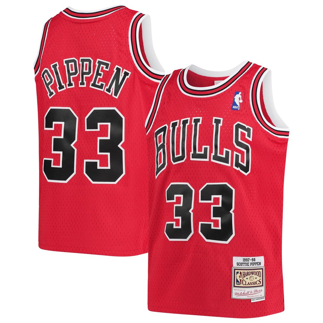 Chicago Bulls Scottie Pippen Mitchell & Ness Youth 1997 - 98 Hardwood Classics Swingman Jersey - Red Team Jersey Sports Fan Apparel
