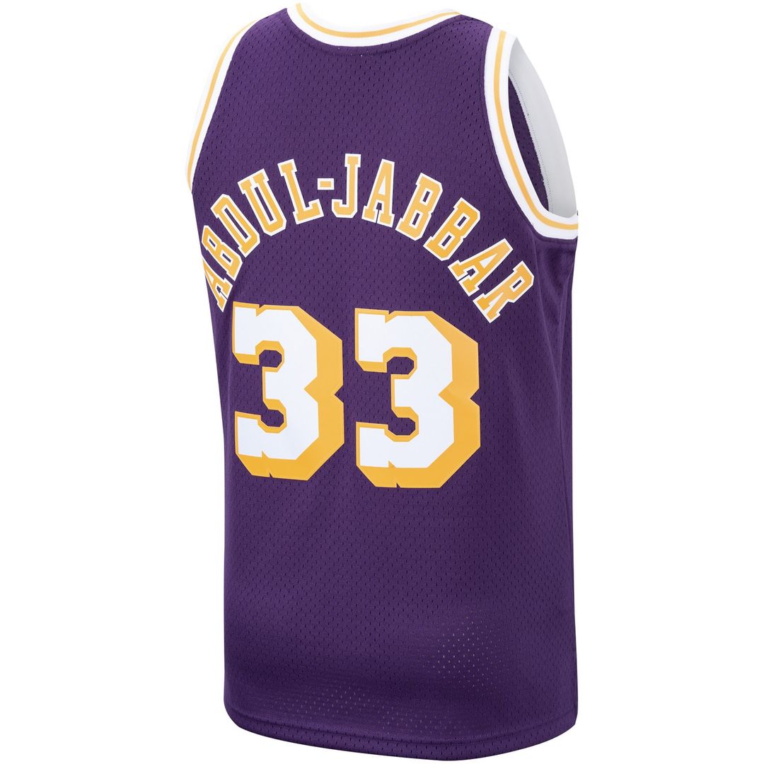 Los Angeles Lakers Kareem Abdul - Jabbar Mitchell & Ness Hardwood Classics Swingman Jersey - Purple Team Jersey Sports Fan Apparel