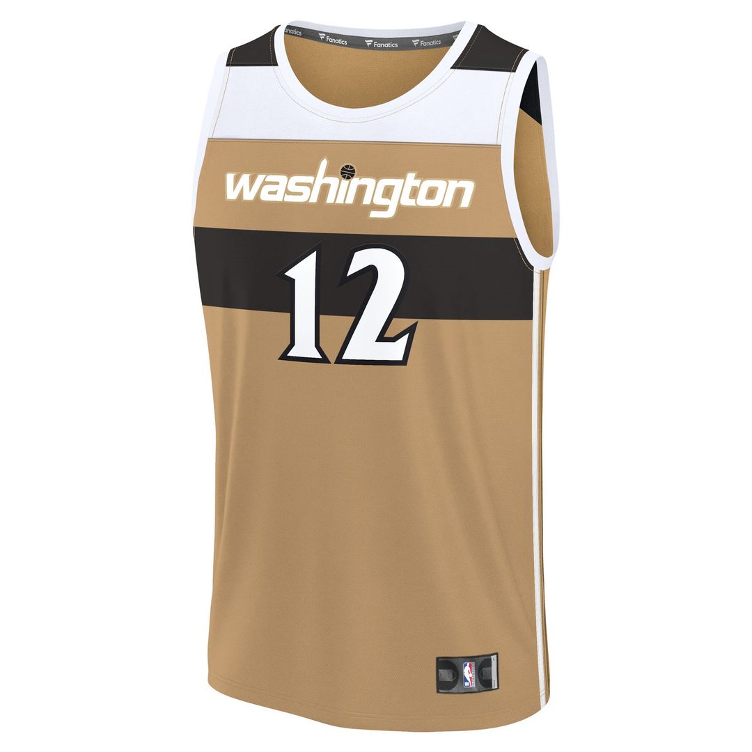 Washington Wizards Tre Johnson III Fanatics Youth Fast Break Jersey - City Edition - Gold Team Jersey Sports Fan Apparel