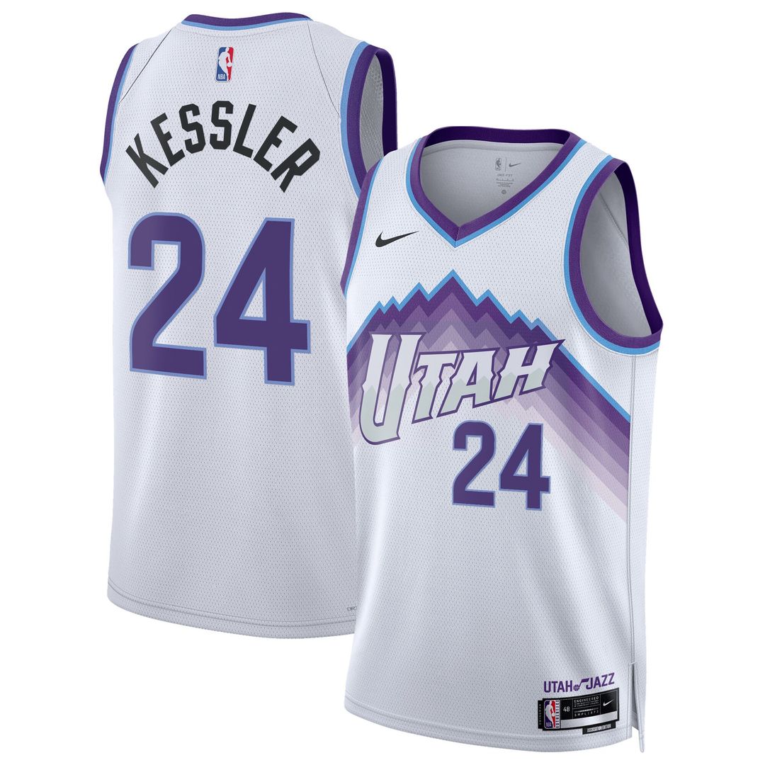 Utah Jazz Walker Kessler Nike Unisex Swingman Jersey - Association Edition - White Team Jersey Sports Fan Apparel