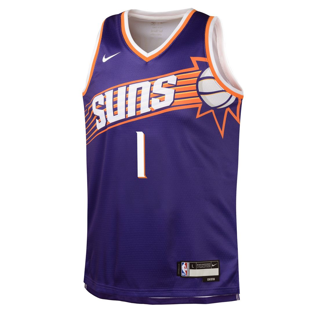 Phoenix Suns Devin Booker Nike Youth Swingman Jersey - Icon Edition - Purple Team Jersey Sports Fan Apparel