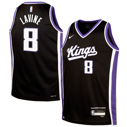Sacramento Kings Zach LaVine Nike Youth Swingman Jersey - Icon Edition - Black Team Jersey Sports Fan Apparel