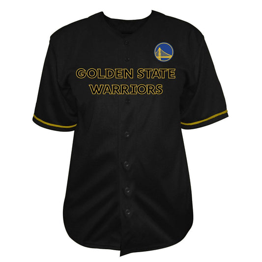 Golden State Warriors Fanatics Big & Tall Pop Full - Button Jersey - Black Team Jersey Sports Fan Apparel