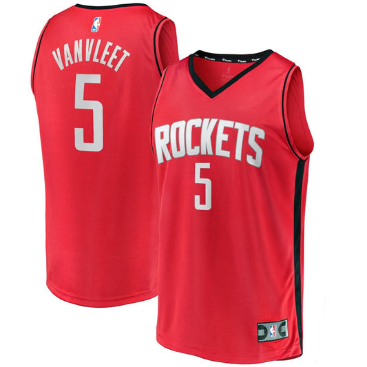 Houston Rockets Fred VanVleet Fanatics Youth Fast Break Replica Player Jersey - Icon Edition - Red Team Jersey Sports Fan Apparel