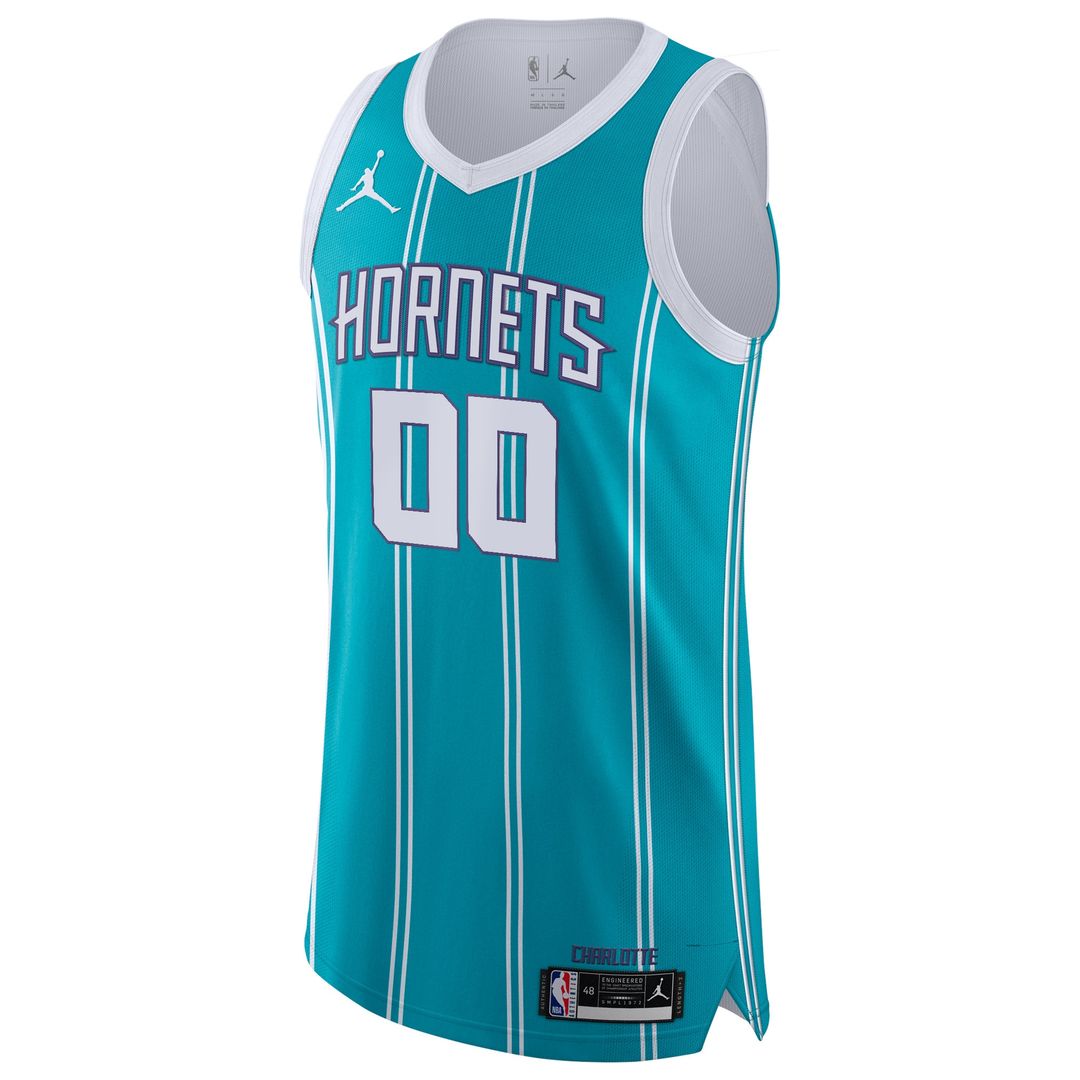 Charlotte Hornets Jordan Brand 2020/21 Authentic Custom Jersey Teal - Icon Edition Team Jersey Sports Fan Apparel