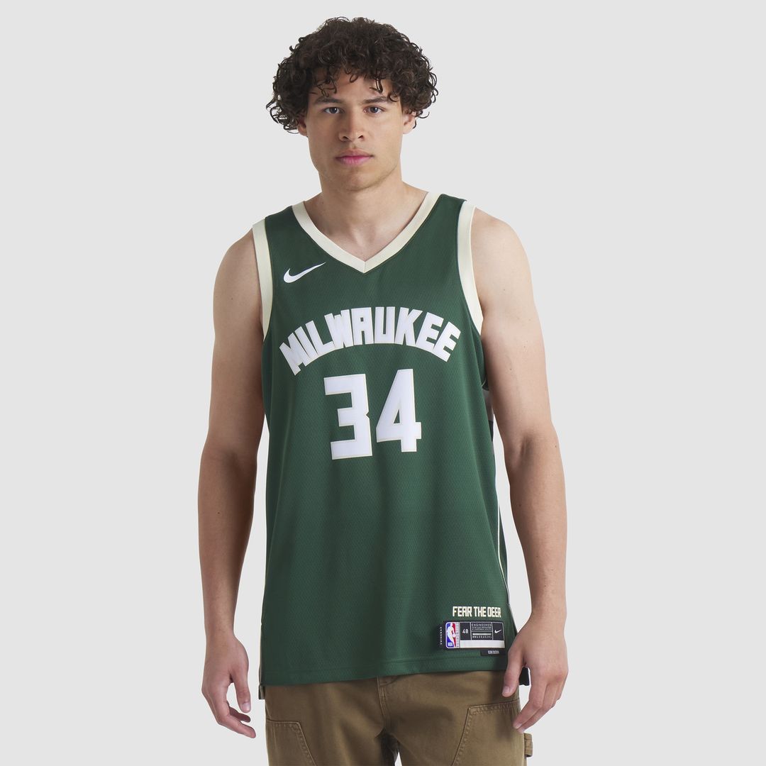 Milwaukee Bucks Giannis Antetokounmpo Nike Unisex Swingman Jersey - Icon Edition - Hunter Green Team Jersey Sports Fan Apparel