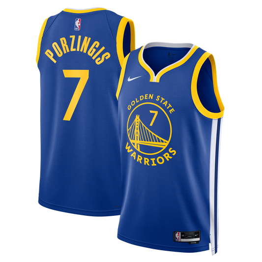Golden State Warriors Kristaps Porziņģis Nike Unisex Swingman Jersey - Icon Edition - Royal Team Jersey Sports Fan Apparel