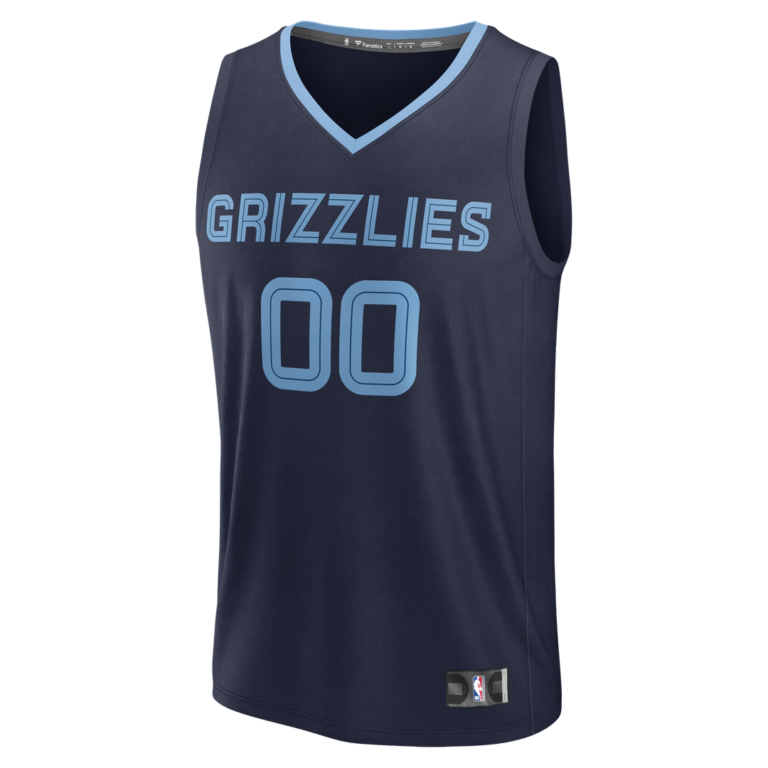 Memphis Grizzlies Fanatics Youth Fast Break Custom Jersey - Icon Edition - Navy Team Jersey Sports Fan Apparel