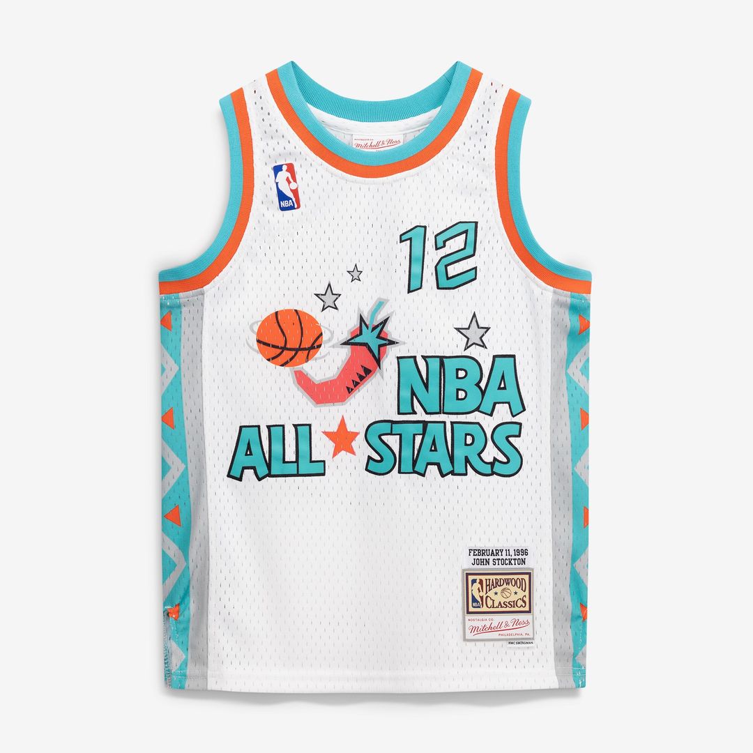 John Stockton 1996 NBA All - Star Game Mitchell & Ness Youth Hardwood Classics Swingman Jersey - White Team Jersey Sports Fan Apparel