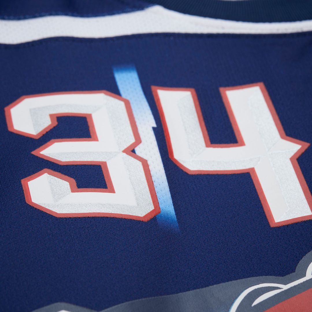 Houston Rockets Hakeem Olajuwon Mitchell & Ness Unisex Maxxed Out Fashion Hockey Jersey - Navy Team Jersey Sports Fan Apparel