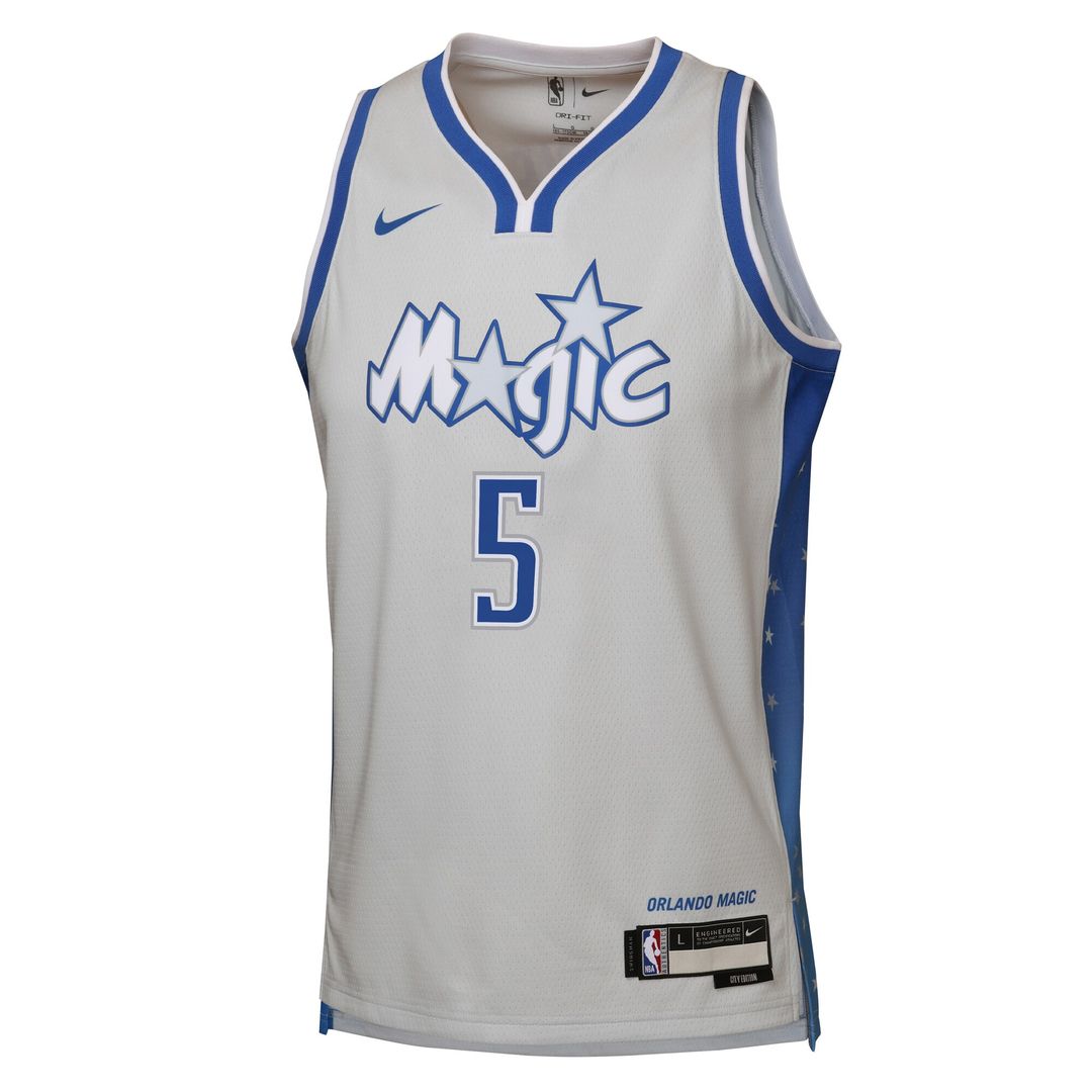 Orlando Magic Paolo Banchero Nike Youth 2025/26 City Edition Swingman Jersey - Silver Team Jersey Sports Fan Apparel