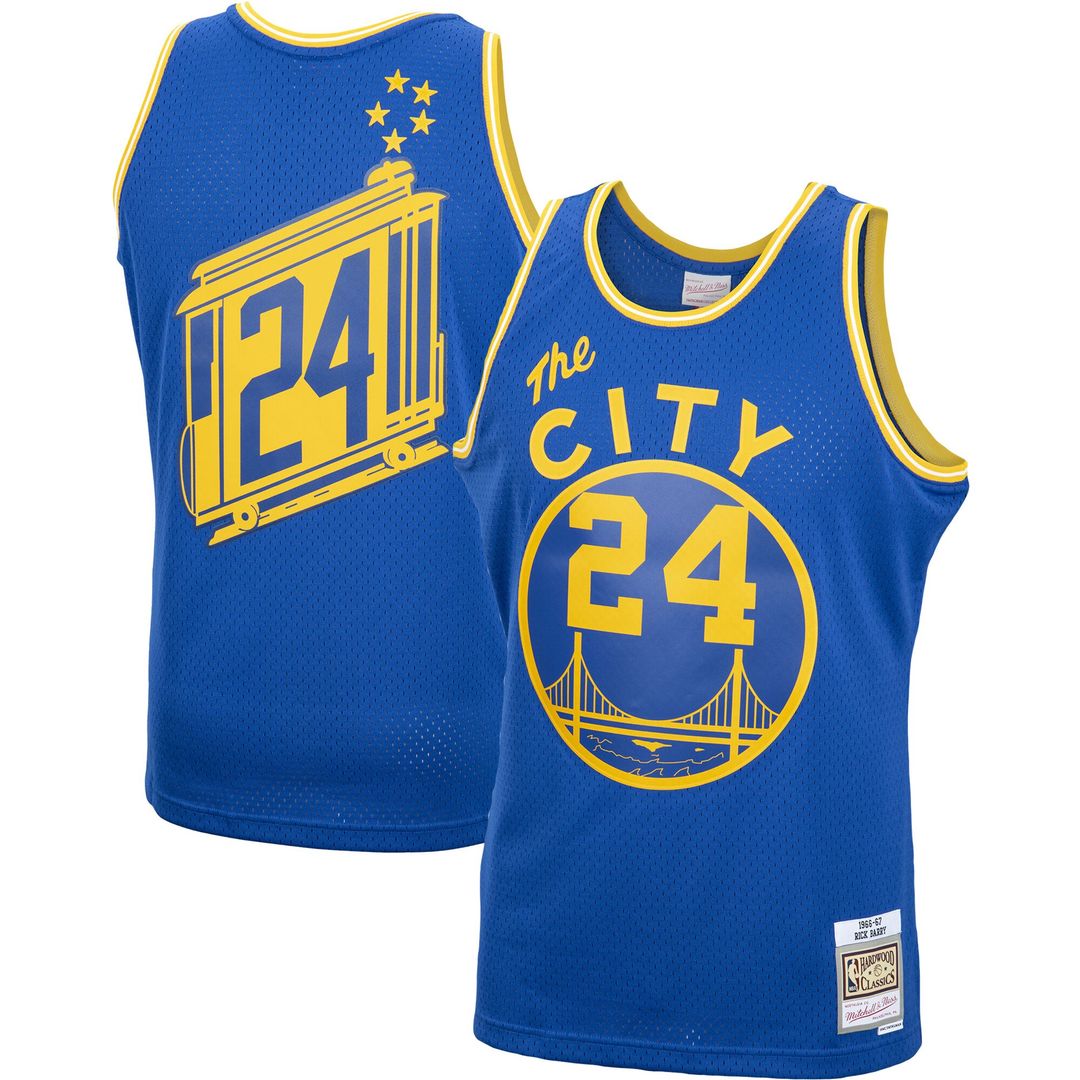 Golden State Warriors Rick Barry Mitchell & Ness 1966/67 Hardwood Classics Swingman Jersey - Royal Team Jersey Sports Fan Apparel
