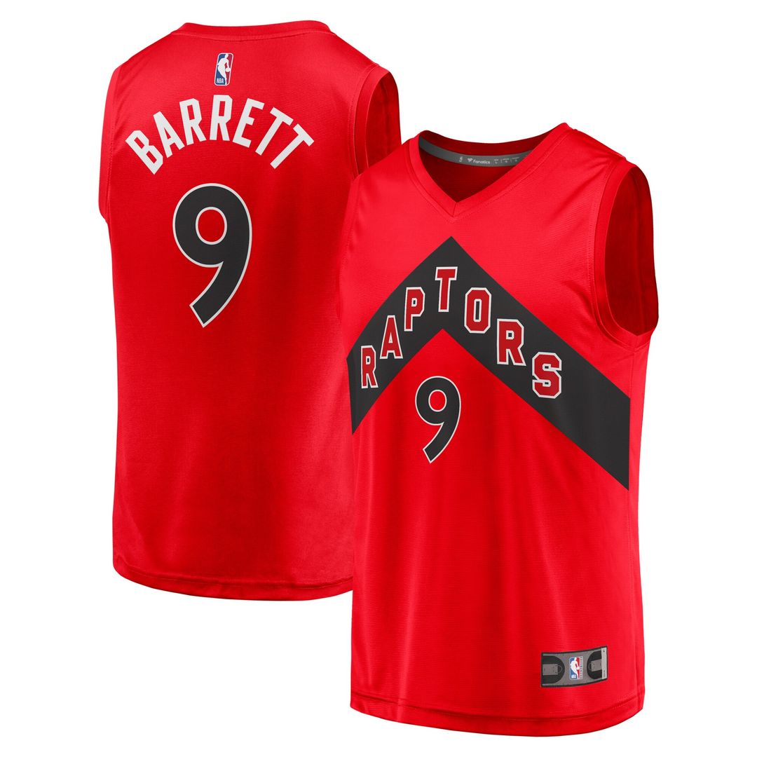 Toronto Raptors RJ Barrett Fanatics Fast Break Player Jersey - Icon Edition - Red Team Jersey Sports Fan Apparel
