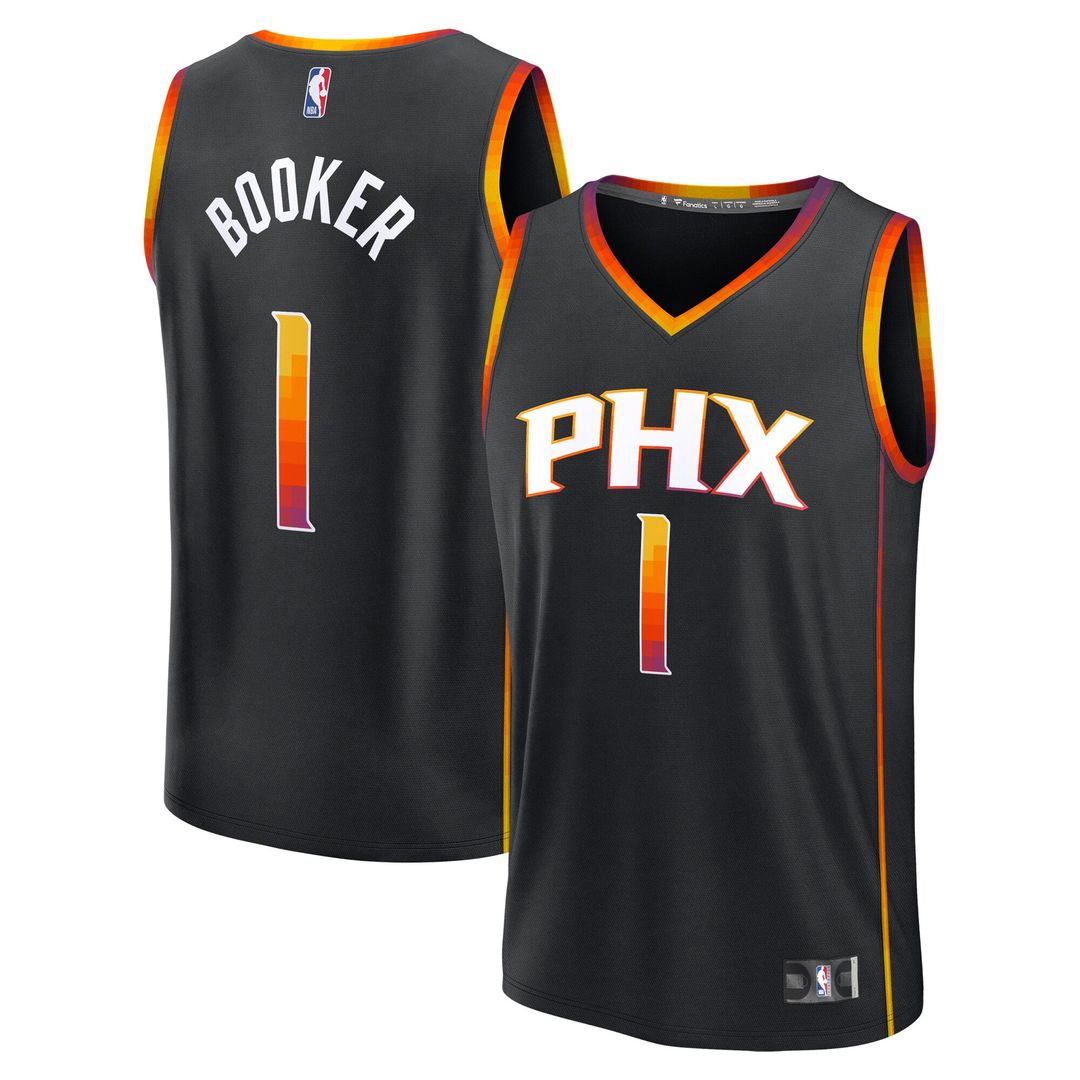 Phoenix Suns Devin Booker Fanatics Youth Fast Break Replica Player Jersey - Statement Edition - Black Team Jersey Sports Fan Apparel