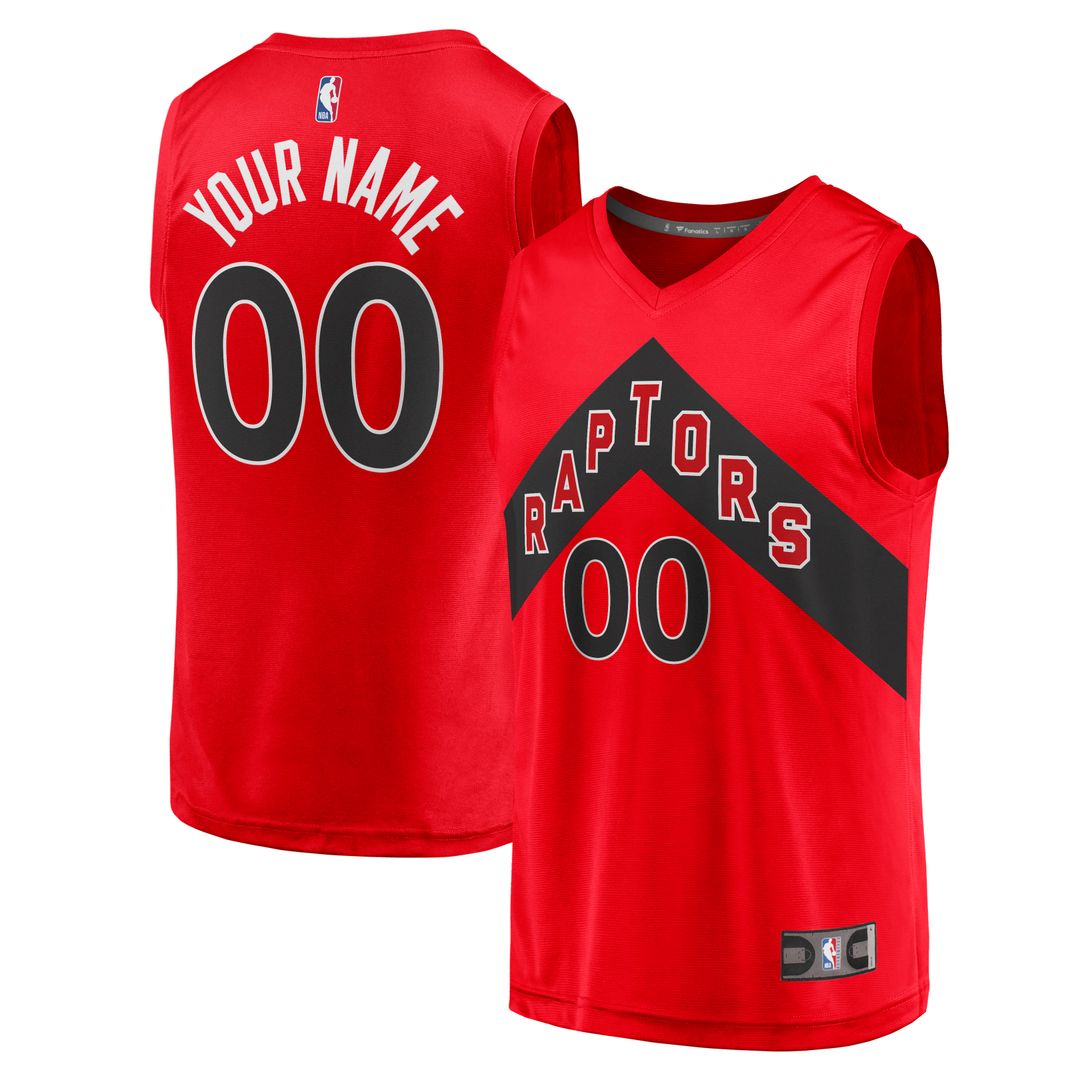 Toronto Raptors Fanatics Fast Break Replica Custom Jersey - Icon Edition - Red Team Jersey Sports Fan Apparel