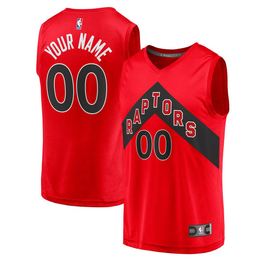 Toronto Raptors Fanatics Fast Break Replica Custom Jersey - Icon Edition - Red Team Jersey Sports Fan Apparel