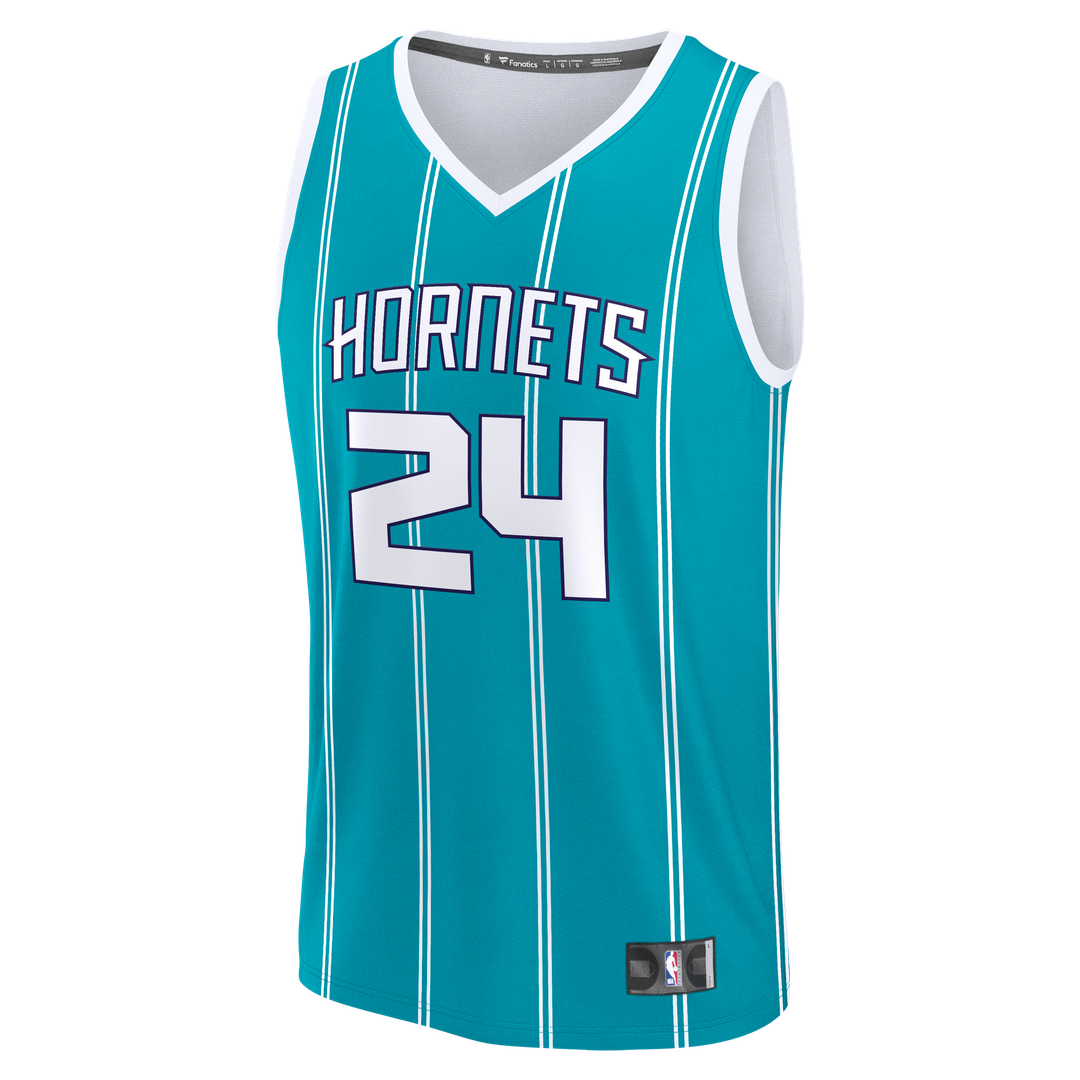 Charlotte Hornets Brandon Miller Fanatics Youth Fast Break Replica Jersey - Teal - Icon Edition Team Jersey Sports Fan Apparel