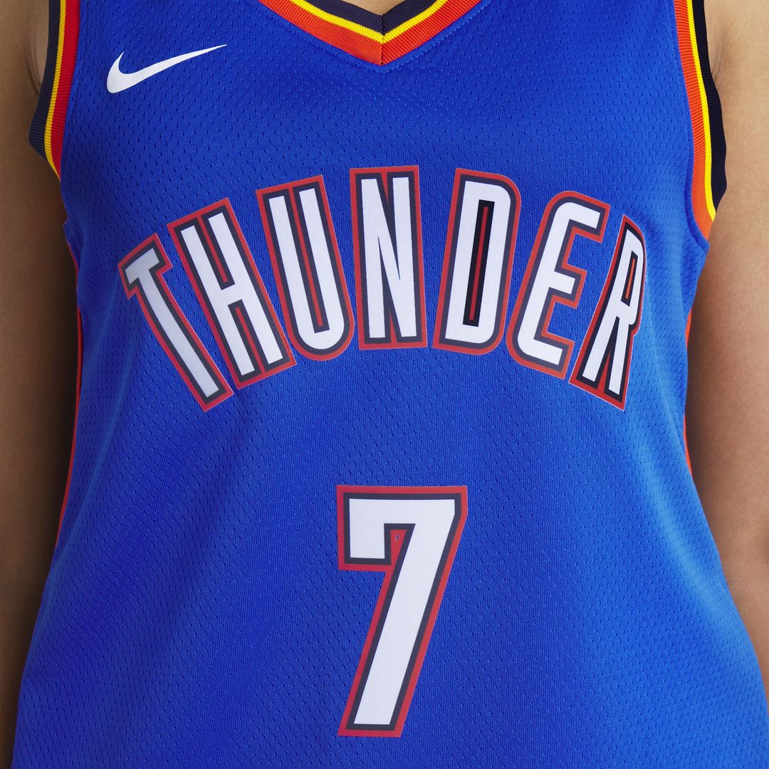 Oklahoma City Thunder Chet Holmgren Nike Unisex 2022 NBA Draft First Round Pick Player Swingman Jersey - Icon Edition - Blue Team Jersey Sports Fan Ap