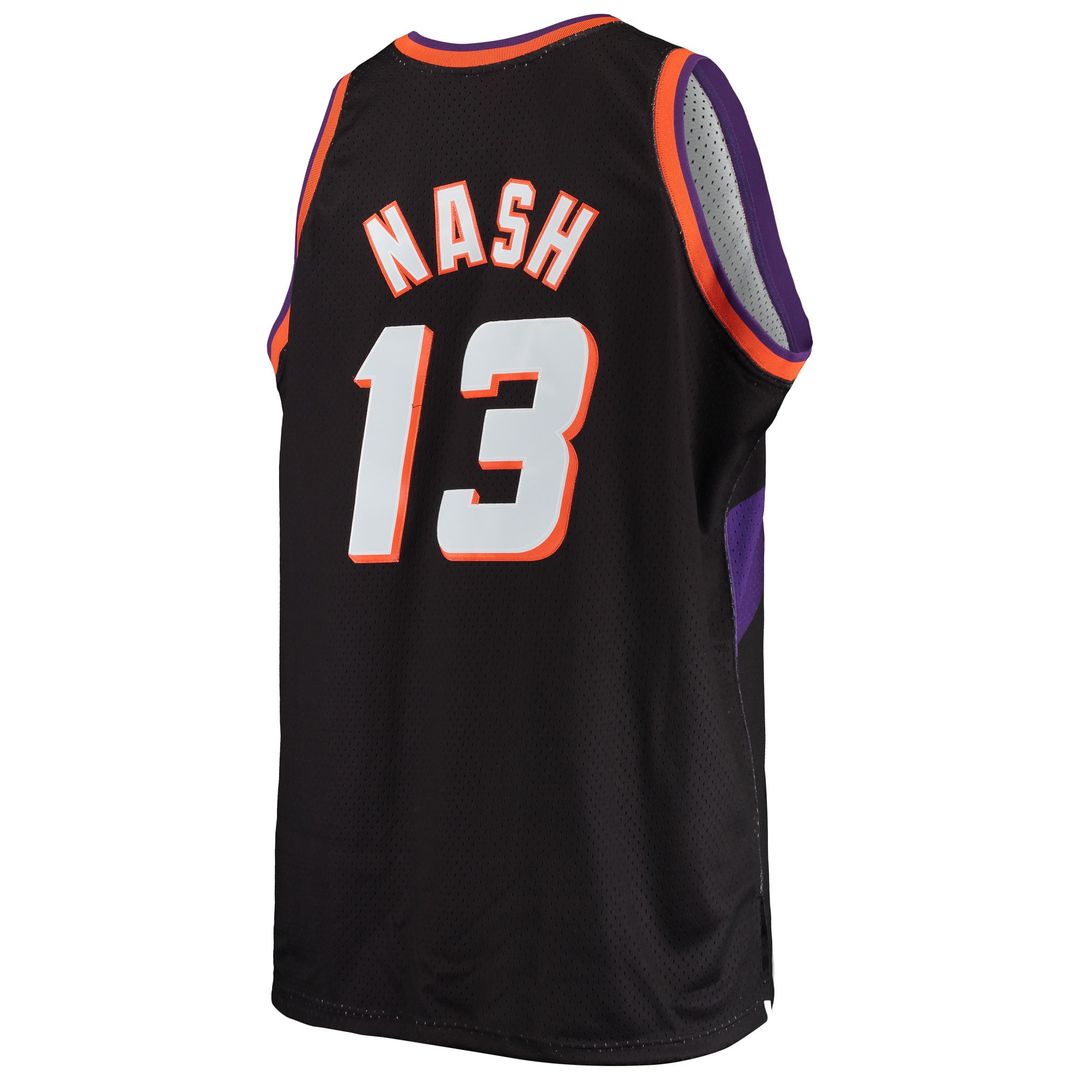 Phoenix Suns Steve Nash Mitchell & Ness 1996/97 Big & Tall Hardwood Classics Swingman Jersey - Black Team Jersey Sports Fan Apparel