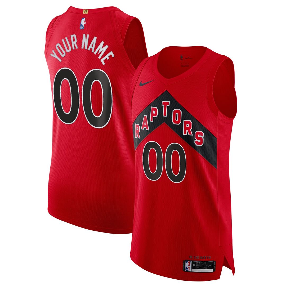 Toronto Raptors Nike 2020/21 Authentic Custom Jersey Red - Icon Edition Team Jersey Sports Fan Apparel