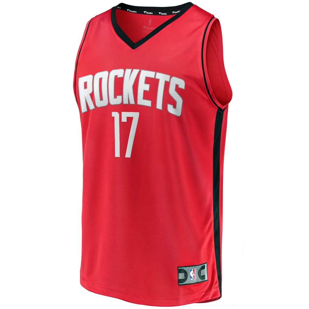 Houston Rockets Tari Eason Fanatics Fast Break Replica Player Jersey - Icon Edition - Red Team Jersey Sports Fan Apparel