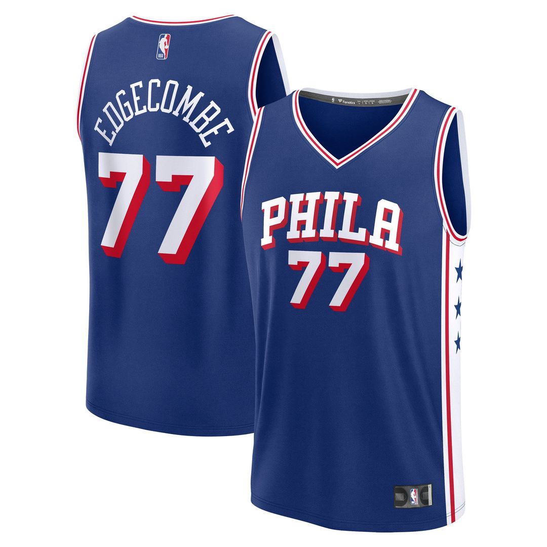 Philadelphia 76ers V. J. Edgecombe Fanatics 2025 NBA Draft First Round Pick Fast Break Replica Jersey - Icon Edition - Royal Team Jersey Sports Fan Ap