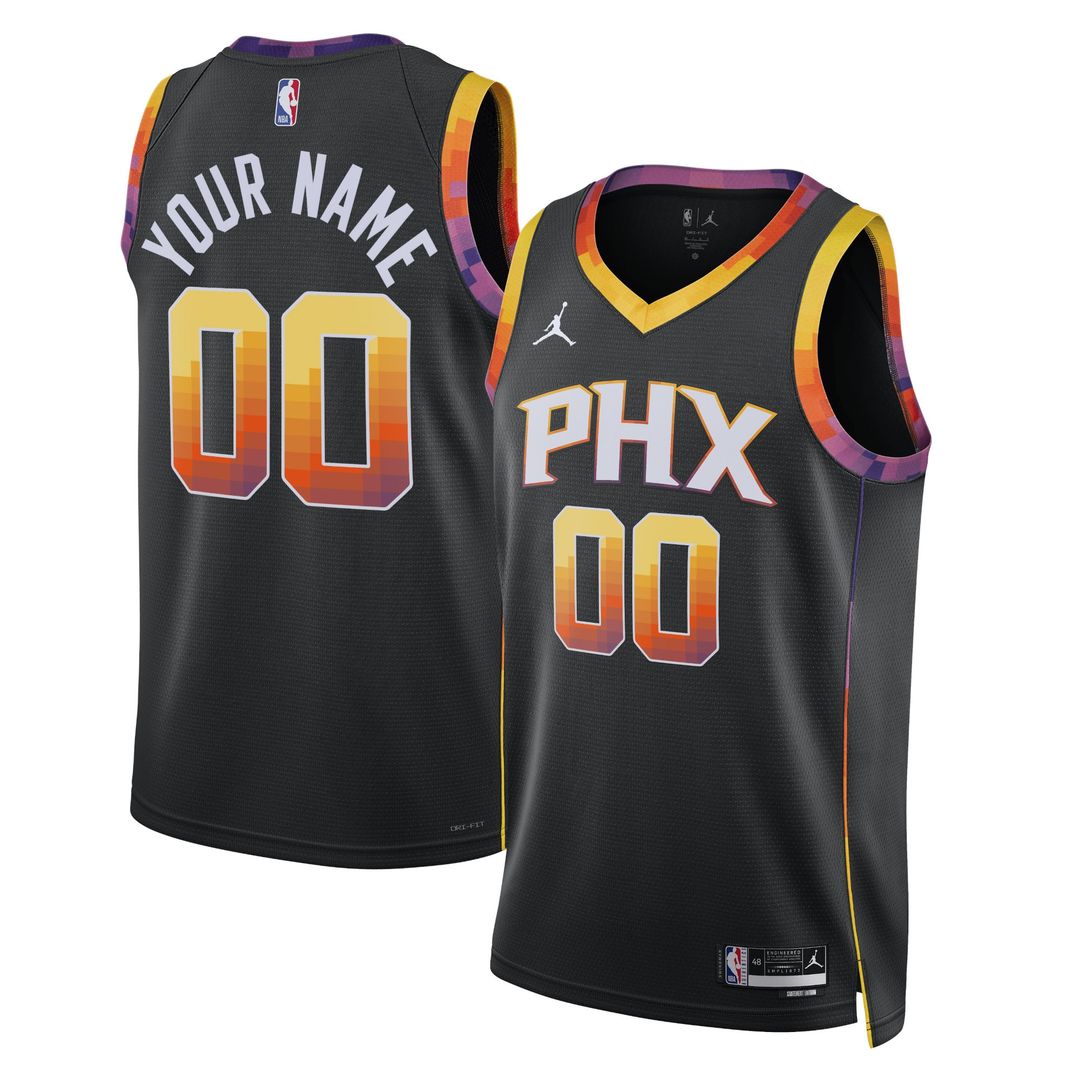 Phoenix Suns Jordan Brand Unisex 2022/23 Swingman Custom Jersey - Statement Edition - Black Team Jersey Sports Fan Apparel