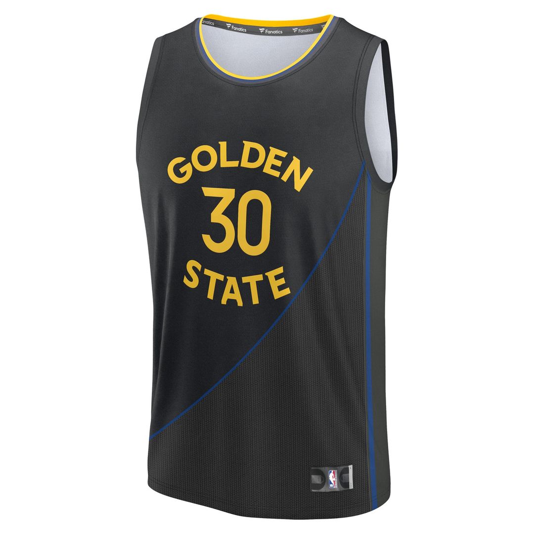 Golden State Warriors Stephen Curry Fanatics Fast Break Replica Player Jersey - Statement Edition - Black Team Jersey Sports Fan Apparel