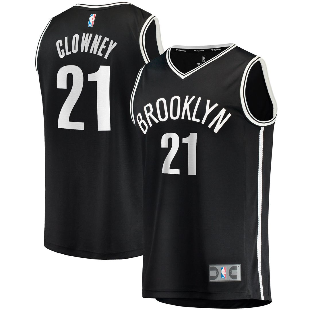 Brooklyn Nets Noah Clowney Fanatics Fast Break Replica Jersey - Icon Edition - Black Team Jersey Sports Fan Apparel