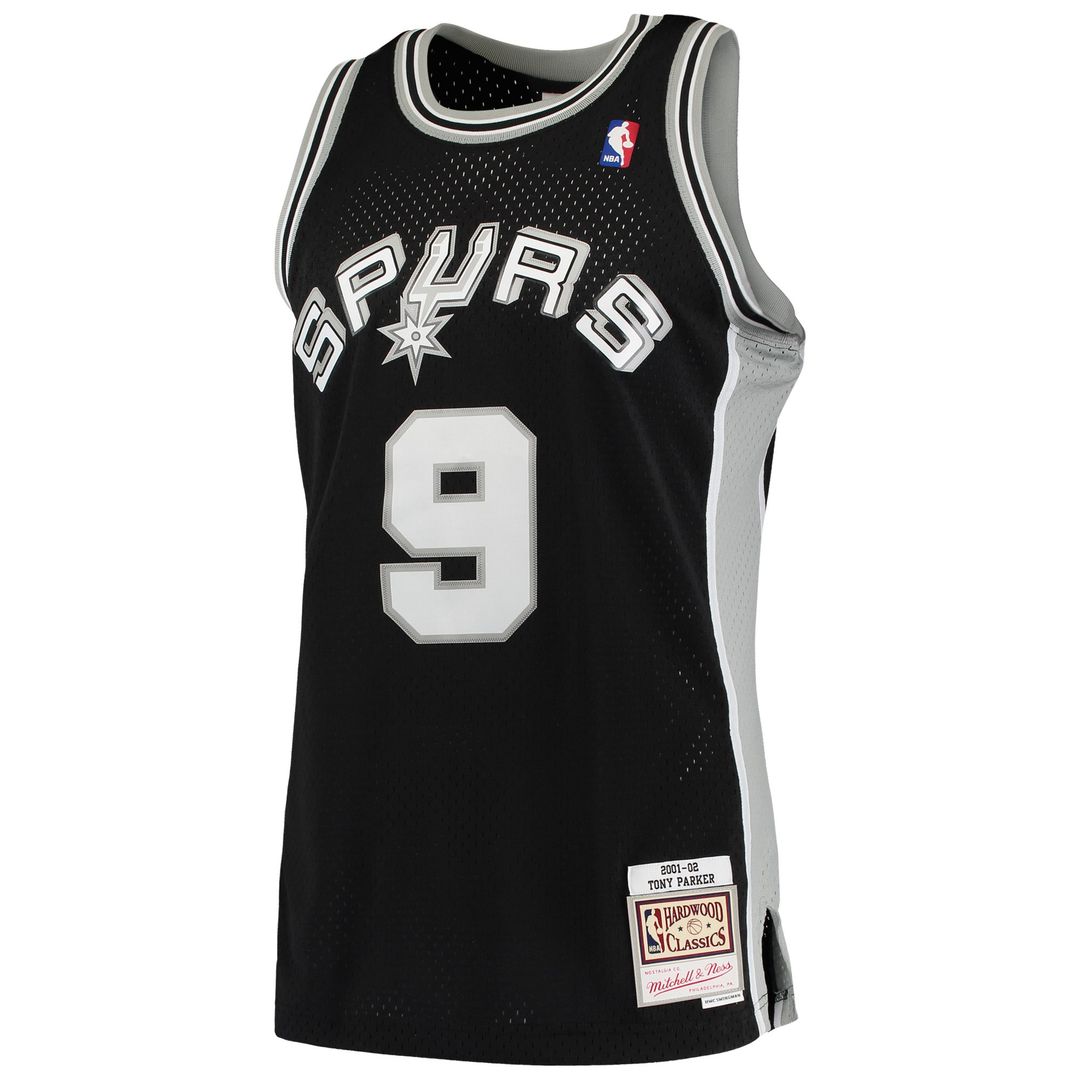 San Antonio Spurs Tony Parker Mitchell & Ness Hardwood Classics Swingman Jersey - Black Team Jersey Sports Fan Apparel