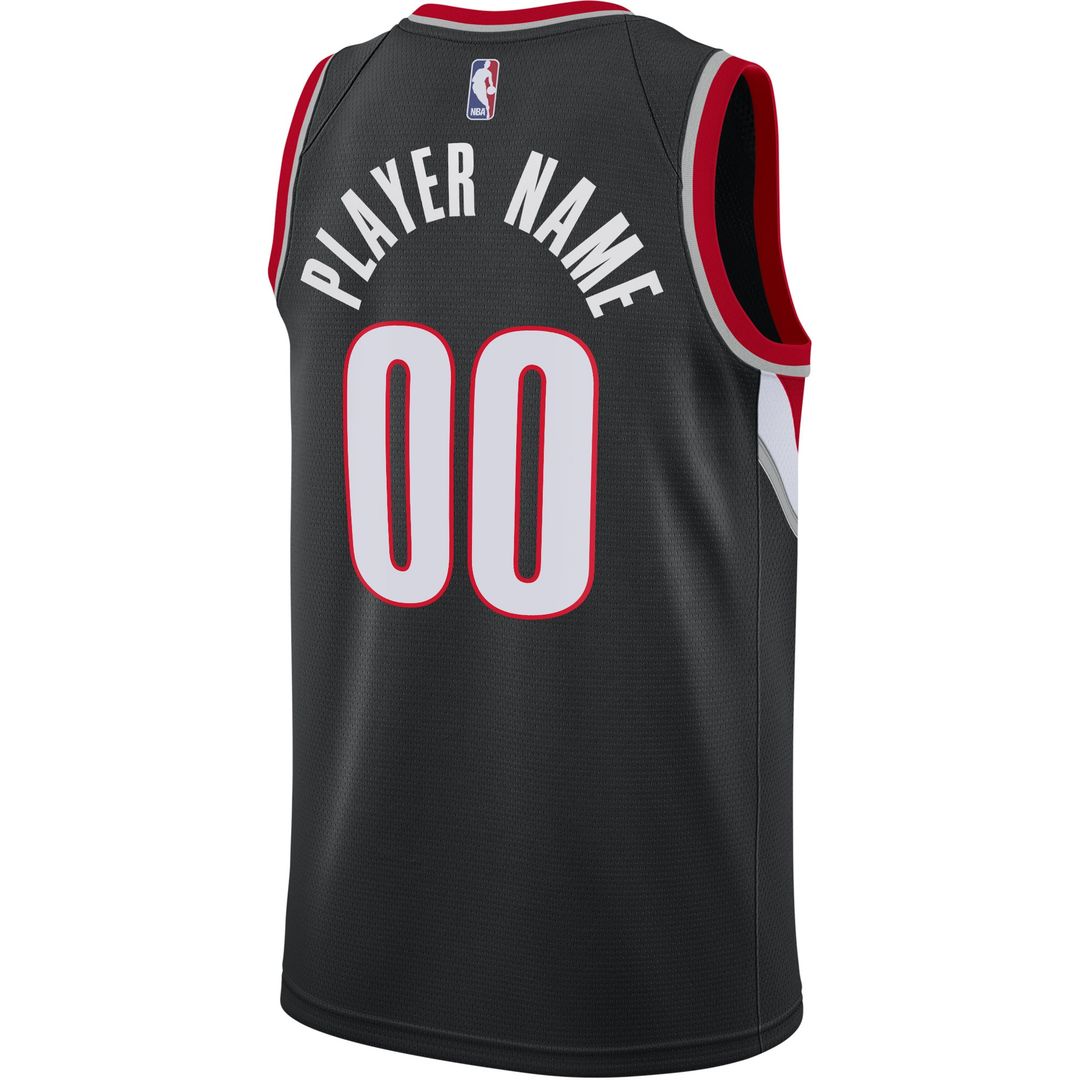 Portland Trail Blazers Nike 2020/21 Swingman Custom Jersey - Icon Edition - Black Team Jersey Sports Fan Apparel