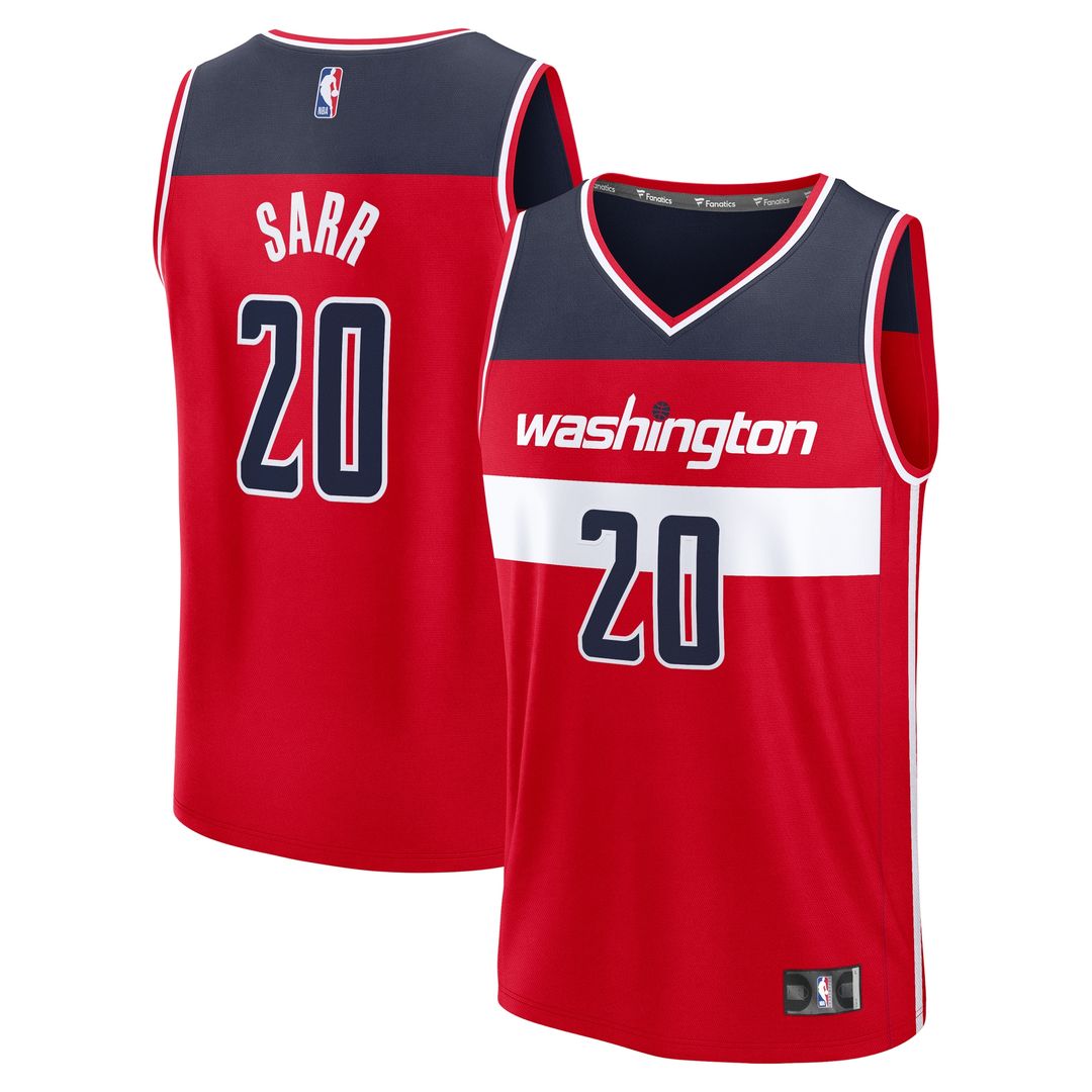 Washington Wizards Alex Sarr Fanatics Fast Break Replica Jersey - Icon Edition - Red Team Jersey Sports Fan Apparel