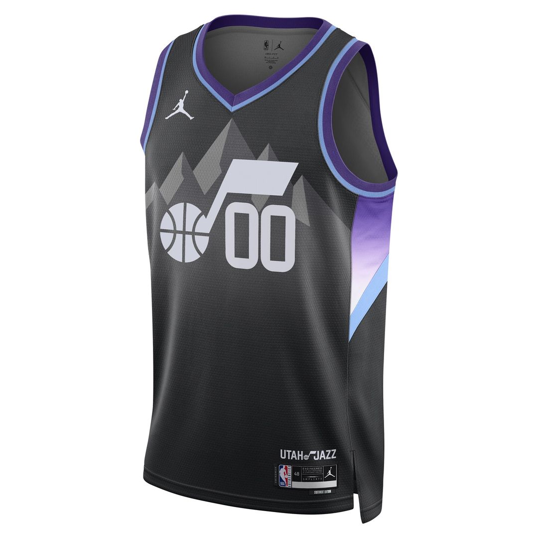 Utah Jazz Jordan Brand Unisex 2024/25 Custom Swingman Jersey - Statement Edition - Black Team Jersey Sports Fan Apparel