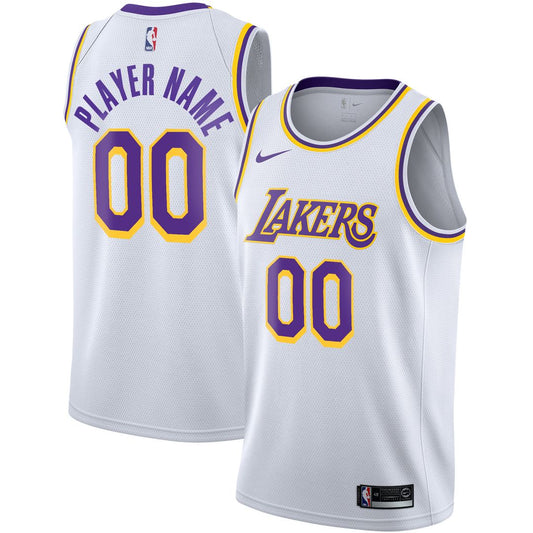 Los Angeles Lakers Nike 2020/21 Swingman Custom Jersey - Association Edition - White Team Jersey Sports Fan Apparel