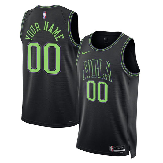 New Orleans Pelicans Nike Unisex 2025/26 City Edition Swingman Custom Jersey - Black Team Jersey Sports Fan Apparel