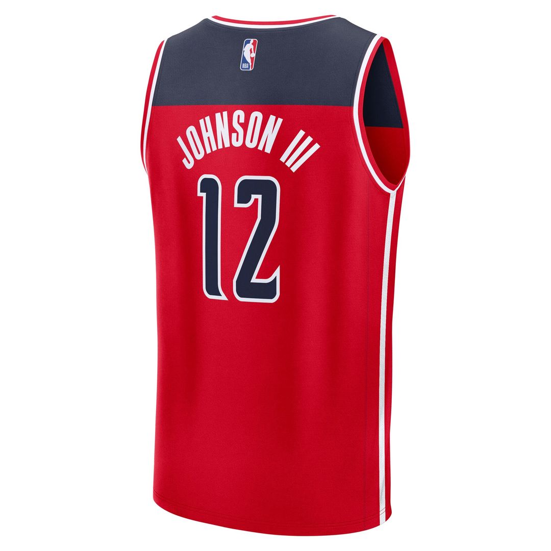 Washington Wizards Tre Johnson III Fanatics Youth 2025 NBA Draft First Round Pick Fast Break Replica Jersey - Icon Edition - Red Team Jersey Sports Fa