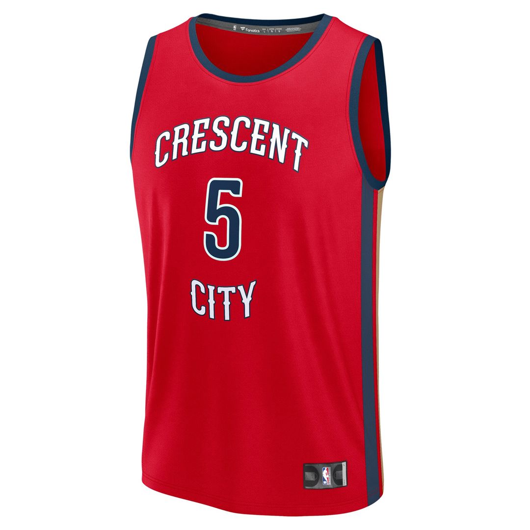 New Orleans Pelicans Dejounte Murray Fanatics Fast Break Replica Player Jersey - Statement Edition - Red Team Jersey Sports Fan Apparel