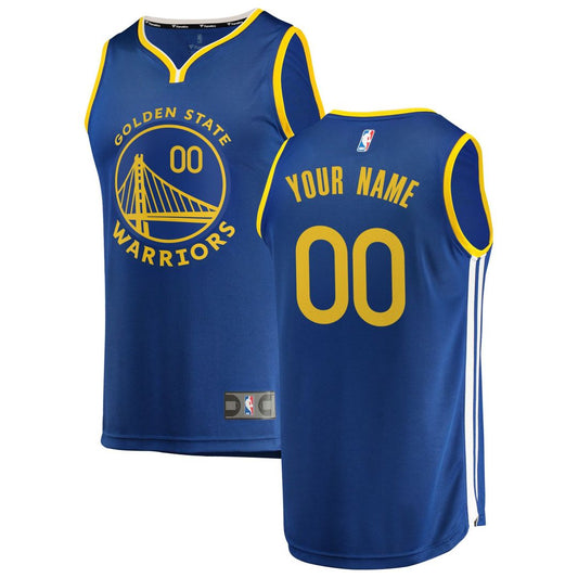Golden State Warriors Fanatics Youth 2019/20 Fast Break Custom Replica Jersey Royal - Icon Edition Team Jersey Sports Fan Apparel