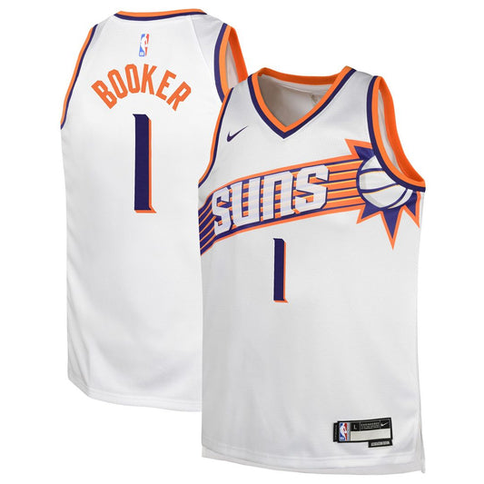 Phoenix Suns Devin Booker Nike Youth Swingman Jersey - Association Edition - White Team Jersey Sports Fan Apparel