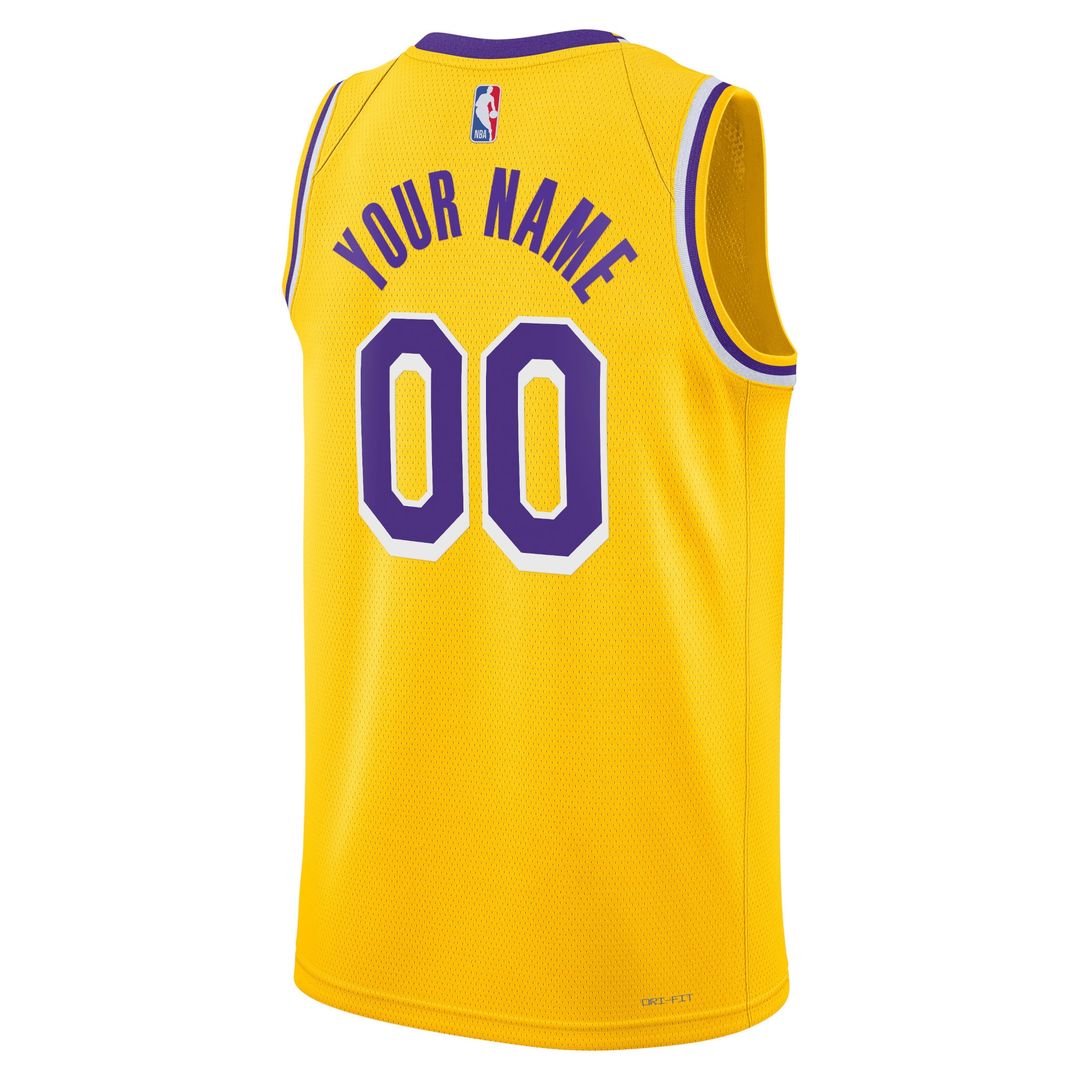 Los Angeles Lakers Nike Unisex Swingman Custom Jersey Gold - Icon Edition Team Jersey Sports Fan Apparel