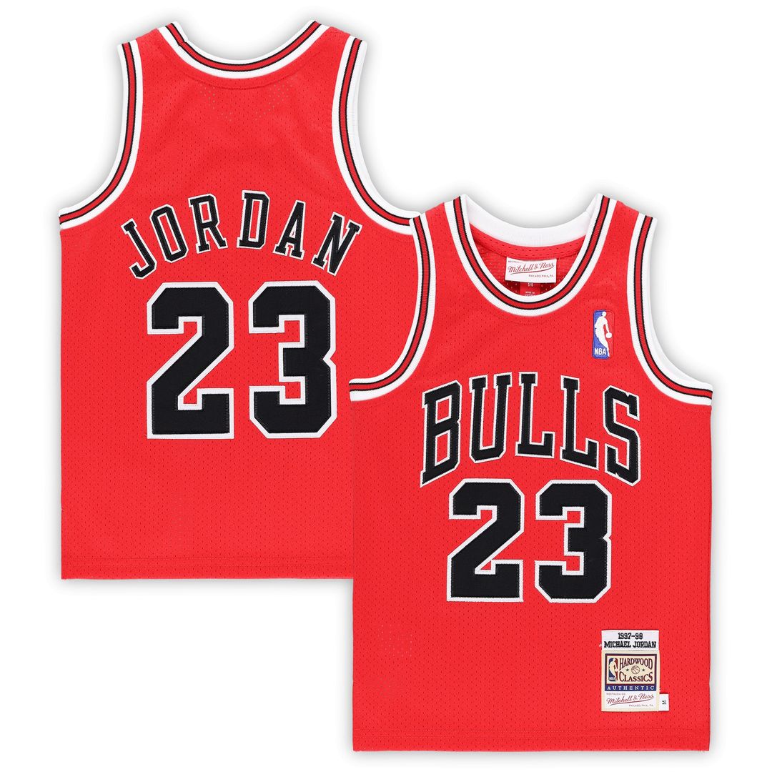 Chicago Bulls Michael Jordan Mitchell & Ness Preschool 1997/98 Hardwood Classics Authentic Jersey - White Team Jersey Sports Fan Apparel