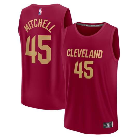 Cleveland Cavaliers Donovan Mitchell Fanatics Fast Break Replica Jersey - Icon Edition - Wine Team Jersey Sports Fan Apparel