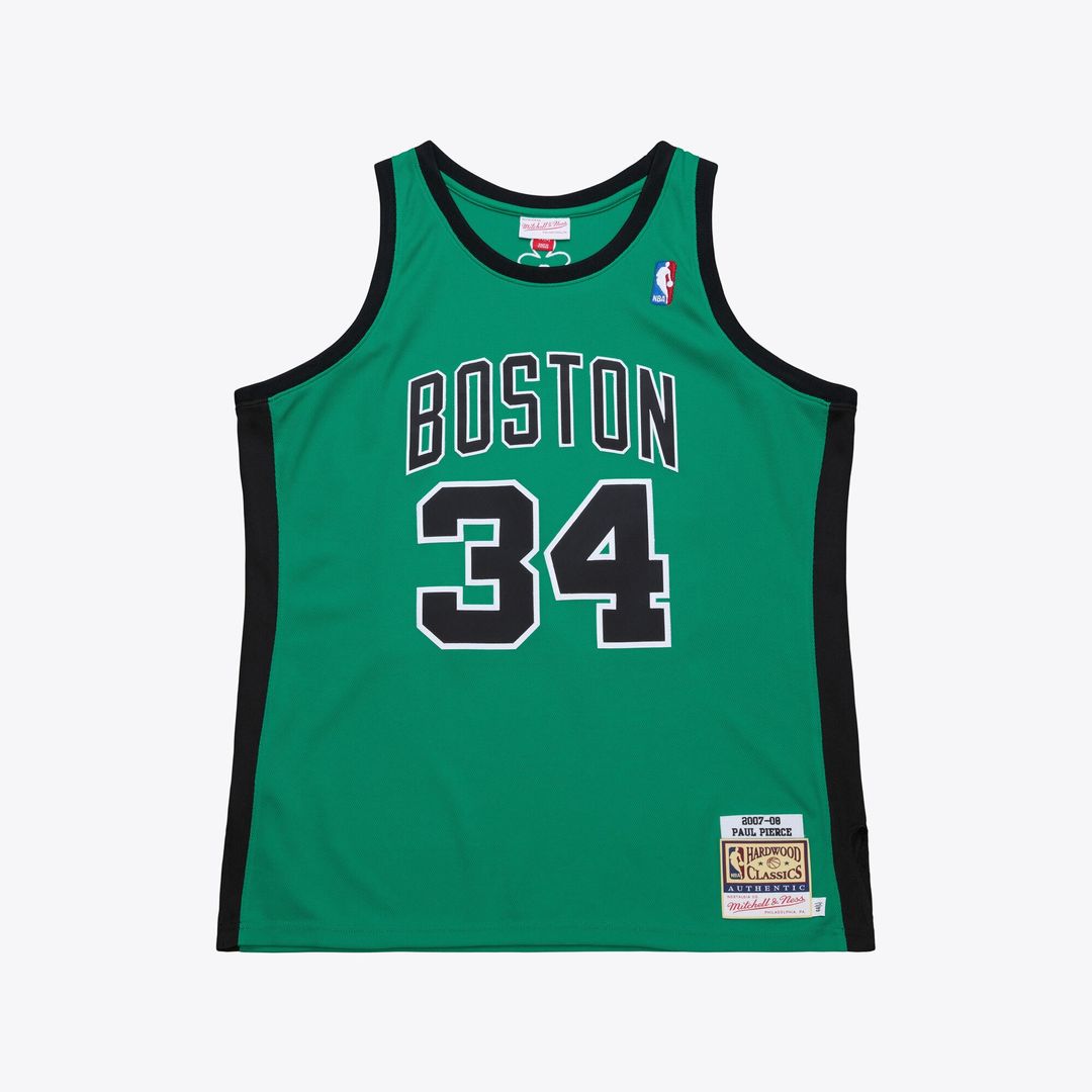 Boston Celtics Paul Pierce Mitchell & Ness 2007 - 08 Hardwood Classics Authentic Jersey - Kelly Green Team Jersey Sports Fan Apparel