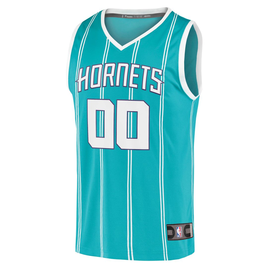 Charlotte Hornets Fanatics Fast Break Replica Custom Jersey - Icon Edition - Teal Team Jersey Sports Fan Apparel