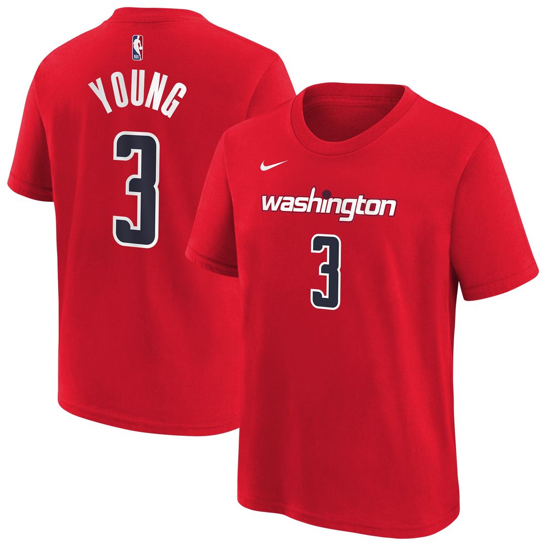 Washington Wizards Trae Young Nike Youth 2026 Name & Number T - Shirt - Red Sports Fan Apparel
