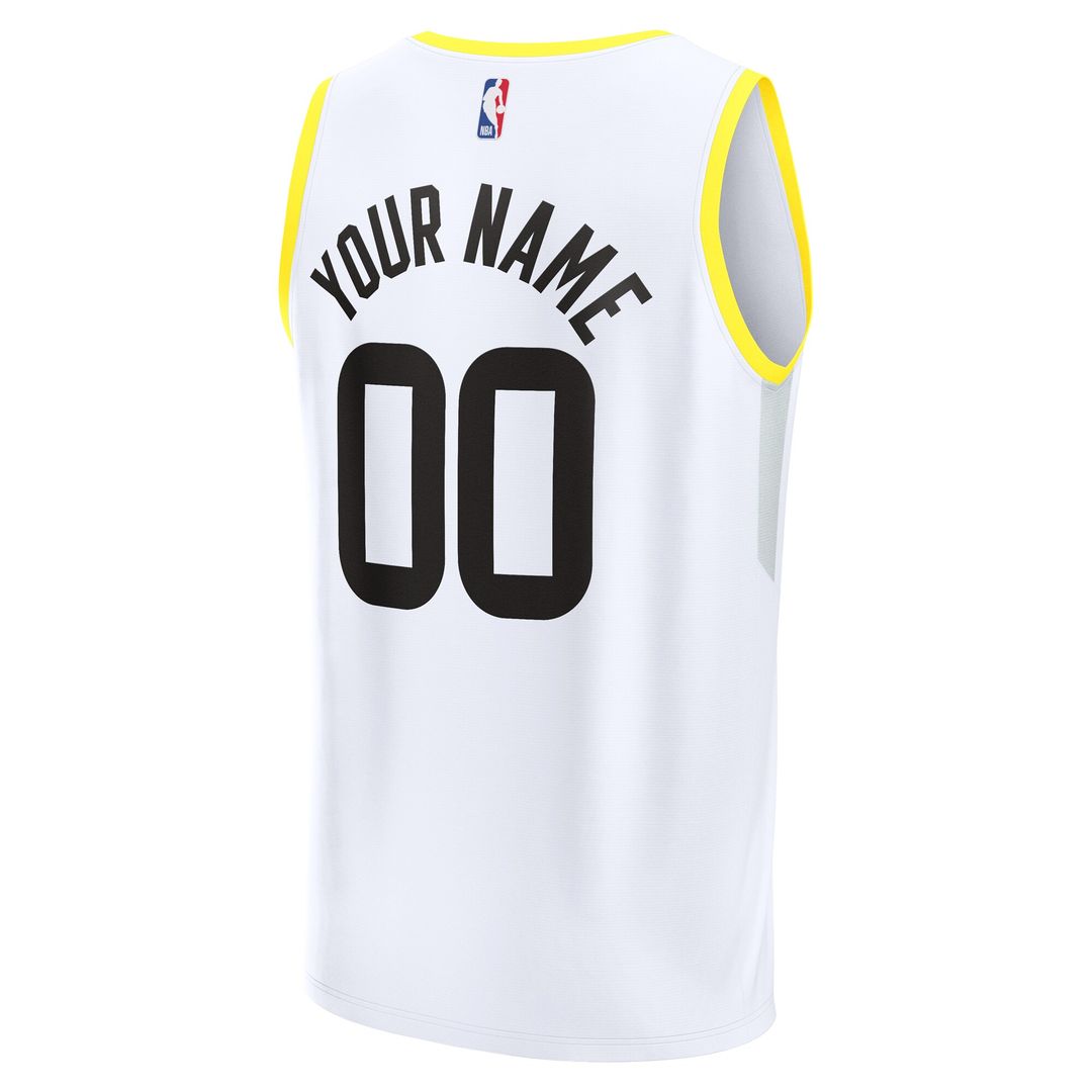Utah Jazz Fanatics Fast Break Custom Replica Jersey - Association Edition - White Team Jersey Sports Fan Apparel