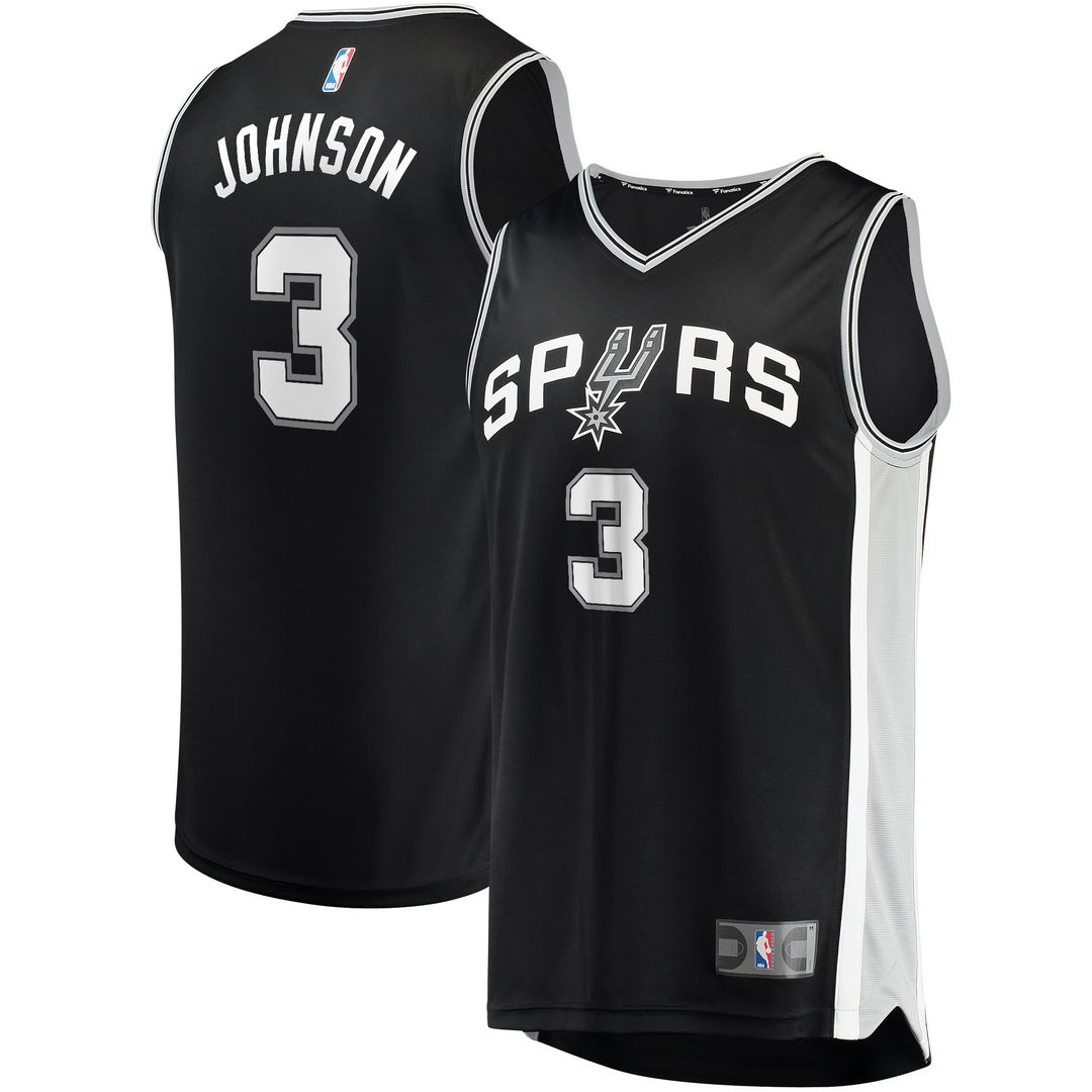 San Antonio Spurs Keldon Johnson Fanatics Fast Break Replica Jersey Black - Icon Edition Team Jersey Sports Fan Apparel
