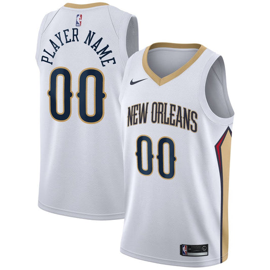 New Orleans Pelicans Nike 2020/21 Swingman Custom Jersey - Association Edition - White Team Jersey Sports Fan Apparel