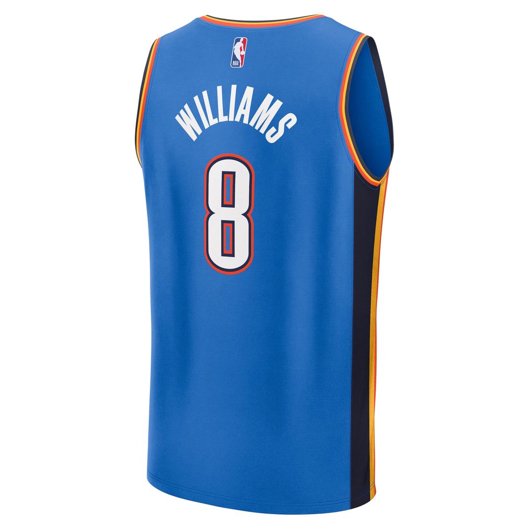 Oklahoma City Thunder Jalen Williams Fanatics Fast Break Replica Player Jersey - Icon Edition - Blue Team Jersey Sports Fan Apparel