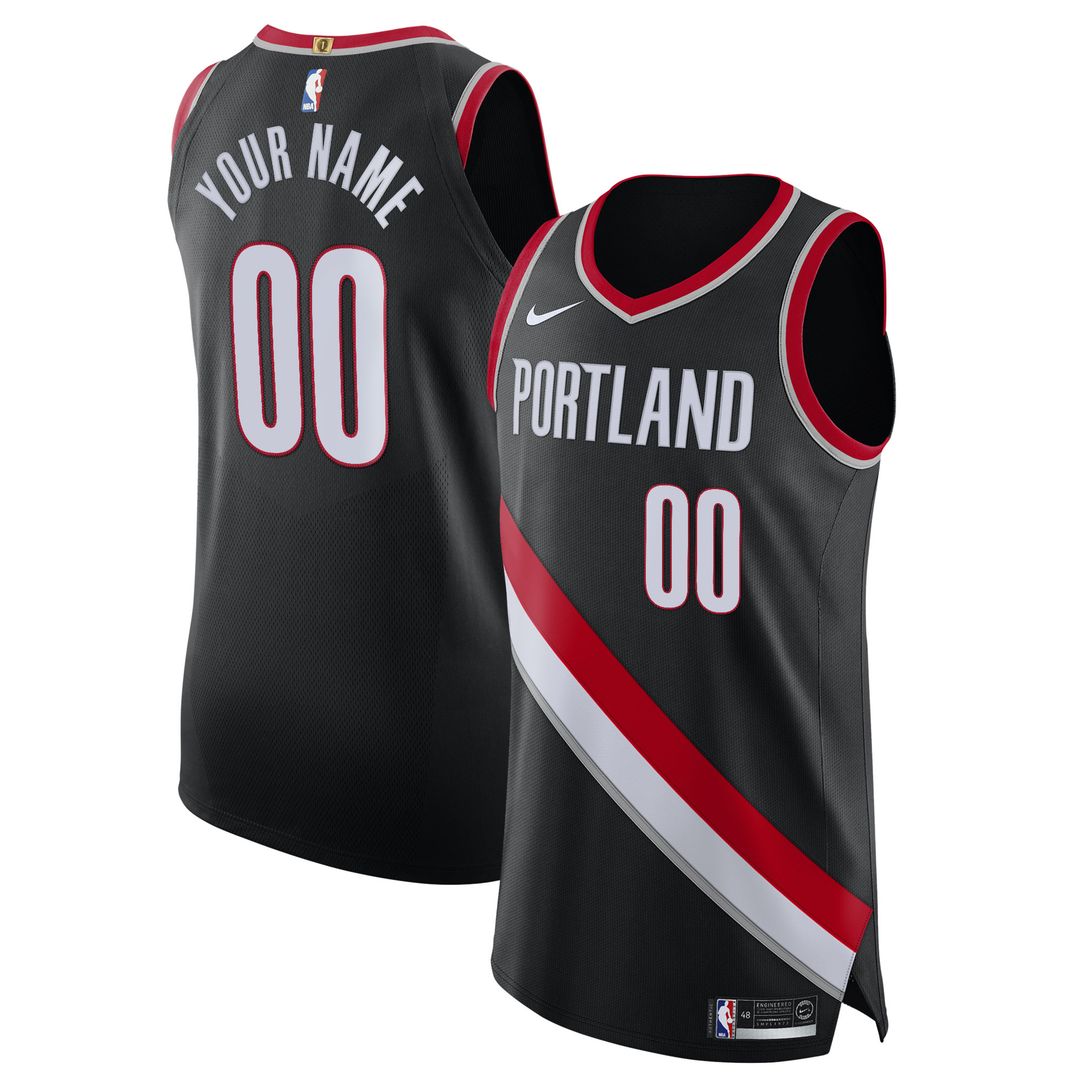 Portland Trail Blazers Nike 2020/21 Authentic Custom Jersey Black - Icon Edition Team Jersey Sports Fan Apparel